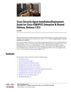 Cisco Security Agent Installation/Deployment Guide for Cisco ICM/IPCC Enterprise &amp; Hosted