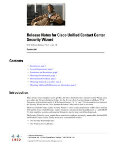 Security Wizard Contents October 2007