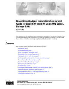Cisco Security Agent Installation/Deployment Release 3.0(0)