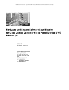 Hardware and System Software Specification Release 4.1(1)