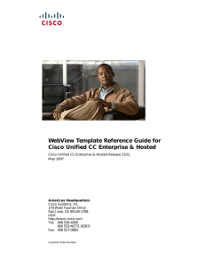 WebView Template Reference Guide for Cisco Unified CC Enterprise &amp; Hosted