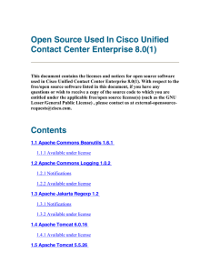Open Source Used In Cisco Unified Contact Center Enterprise 8.0(1)