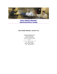 Cisco Media Blender Administration Guide  Cisco Media Blender, Version 5.0