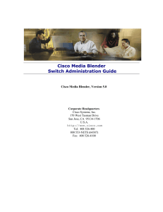 Cisco Media Blender Switch Administration Guide  Cisco Media Blender, Version 5.0