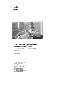 Cisco Unified Serviceability Administration Guide