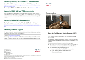 Accessing/Printing Cisco Unified CCX Documentation
