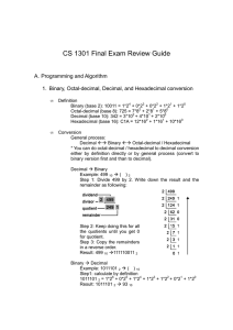 CS 1301 Final Exam Review Guide A. Programming and Algorithm
