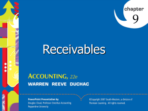 Receivables 9 Click to edit Master title style 1