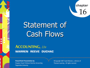 Statement of Cash Flows 16 Click to edit Master title style