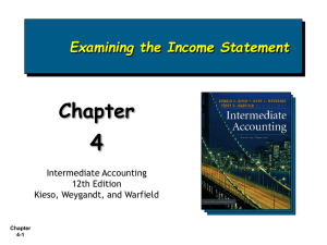 4 Chapter Examining the Income Statement Intermediate Accounting