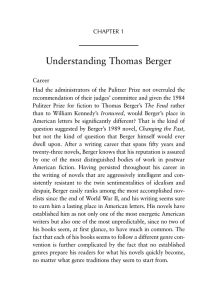Understanding Thomas Berger CHAPTER 1