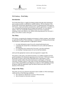 NUI Galway - Web Policy Introduction