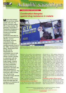 M Combination therapies against drug resistance in malaria