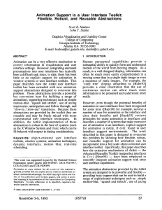 Animation Support in a User Interface Toolkit: