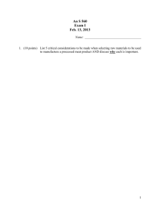 An S 560 Exam I Feb. 13, 2013