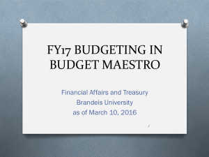 Budget Maestro User Guide