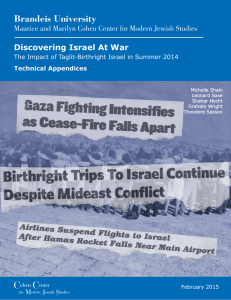 Brandeis University Discovering Israel At War