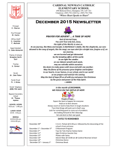 December 2015 Newsletter  CARDINAL NEWMAN