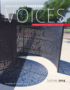 VOICES 2014 p.7 A Publication from the Language and Culture Center