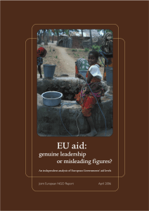 EU aid: genuine leadership or misleading figures? Joint European NGO Report