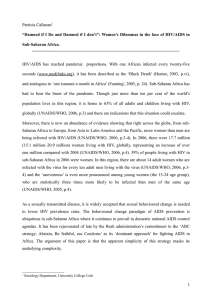 lanan “Damned if I Do and Damned if I don’t”: Women’s... Sub-Saharan Africa.