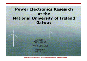 Power Electronics Research at the National University of Ireland Galway