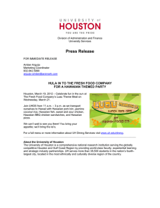 Press Release  HULA IN TO THE FRESH FOOD COMPANY