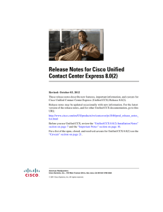 Release Notes for Cisco Unified Contact Center Express 8.0(2)