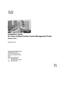 Installation Guide for Cisco Unified Contact Center Management Portal Release 8.0(1) .