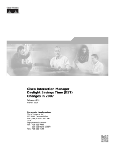 Cisco Interaction Manager Daylight Savings Time (DST) Changes in 2007