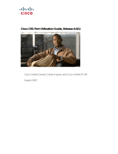 Cisco CRS Port Utilization Guide, Release 6.0(1)  August 2007