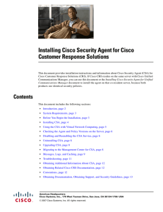 Installing Cisco Security Agent for Cisco Customer Response Solutions