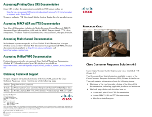 Accessing/Printing Cisco CRS Documentation