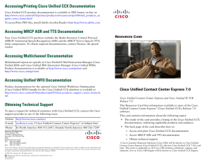 Accessing/Printing Cisco Unified CCX Documentation