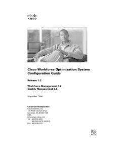 Cisco Workforce Optimization System Configuration Guide  September 2008