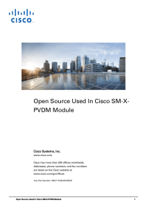 Open Source Used In Cisco SM-X- PVDM Module  Cisco Systems, Inc.
