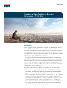 Introducing Cisco Application-Oriented Networking—A CIO Brief Introduction