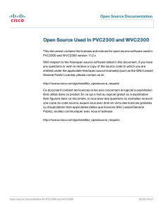 Open Source Used In PVC2300 and WVC2300 Open Source Documentation