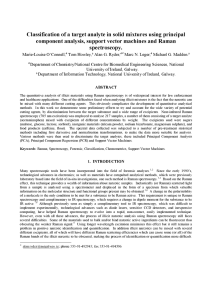 Classification of a target analyte in solid mixtures using principal