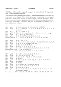 Math 1220(N. Mackey) Homework Fall 2014 Guidelines: