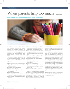 When parents help too much ‹ TUTORING