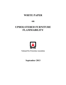 WHITE PAPER on UPHOLSTERED FURNITURE FLAMMABILITY