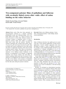 Two-component polymer films of palladium and fullerene