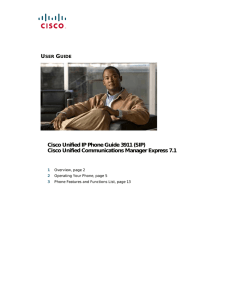 U G Cisco Unified IP Phone Guide 3911 (SIP) 7.1