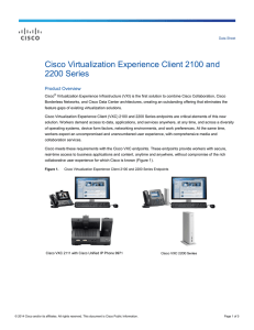 Cisco Virtualization Experience Client 2100 and 2200 Series Product Overview