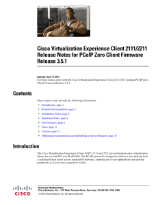 Cisco Virtualization Experience Client 2111/2211 Release 3.5.1