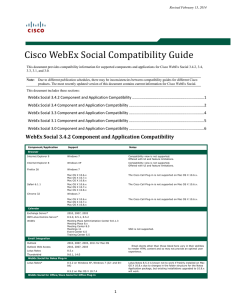 Cisco	WebEx	Social	Compatibility	Guide