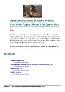 Open Source Used In Cisco WebEx 3.1