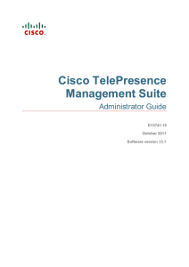 Cisco TelePresence Management Suite Administrator Guide