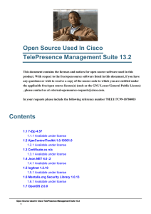 Open Source Used In Cisco TelePresence Management Suite 13.2